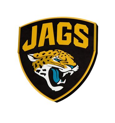 NFL Jacksonville Jaguars 3D Foam Logo Sign Schild für Wand 847624021352