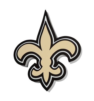 NFL New Orleans Saints 3D Foam Logo Sign Schild für Wand 847624021406