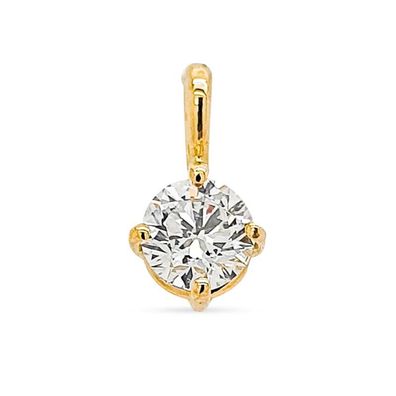 Brillant Diamant Anhänger 750 Gelbgold 18 Karat Gold 0,55 ct F/ IF Solitär