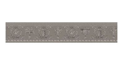 Versace Home Barock Bordüre Silber Grau 343053 Borte Luxus Vlies Designer Tapete