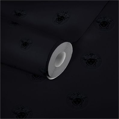 Versace Home Designtapete Schwarz 348622 Luxus Vlies Designertapete Tapete black