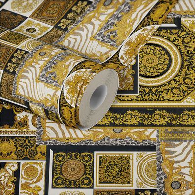 Versace Home Barocktapete Gold 370483 Luxus Vlies Designertapete Tapete Design