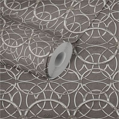 Versace Home Barocktapete Silber 370495 Luxus Vlies Designertapete Tapete Design