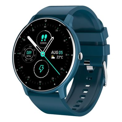 Smartwatch für Herren und Damen, 1,28 Zoll Touchscreen, Fitness, Blau