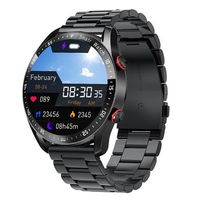 Smartwatches für Herren, Smartwatch mit Bluetooth-Anruf schwarz