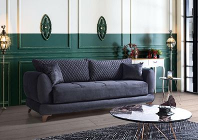 Dreisitzer Couch mit Schlaffunktion Sofa Bett Klappcouch Textil Sofas Couchen
