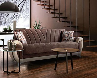 Luxuriöses Wohnzimmer Sofa 3 Sitzer Relax Sofa Modern 225cm Luxus Sofa Neu