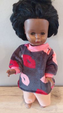 Fleece Pullover mit Kuss Mund und Hose für Puppen in der Gr 45-50 cm