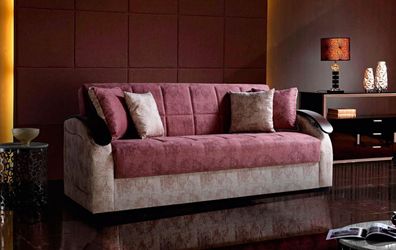 Rosa Modernes Sofa 3 Sitzer Relax Sofa Luxus 3er Sofa Wohnzimmer Neu 3 Sitzer