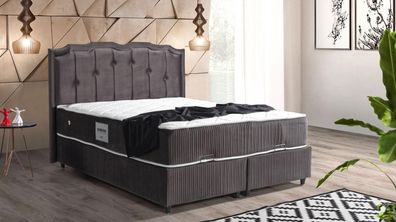 Bett Design Betten Luxus Polster Schlafzimmer Möbel Boxsping Braun 160x200