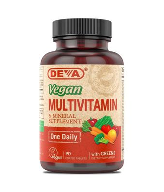 Deva, Multivitamine und Mineralien mit Eisen, 90 vegane Tabletten