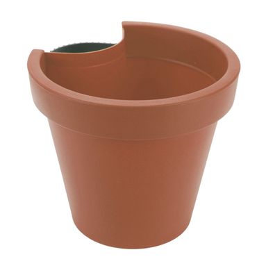 Fallrohr Blumen Topf 24cm - terracotta - Regenrohr Hänge Pflanz Kübel Kunststoff