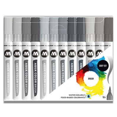 Molotow Aqua Color Brush Grey Set