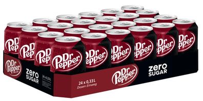 24x Dr. Pepper Zero Dose (24x0,33l) inkl. 6 Euro Pfand