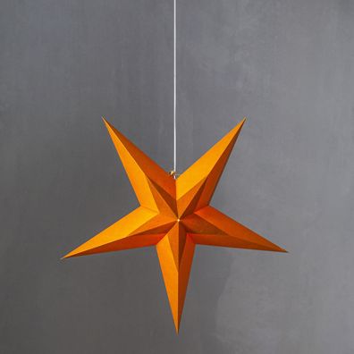 Papierstern Diva Weihnachtsstern Samtstern hängend D: 60cm Fensterschmuck orange
