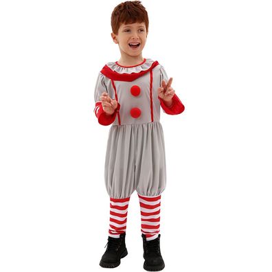 Lustiger Clown Cosplay Jumpsuit Kinder Halloween Onesie Kindergarten Party Bodysuit