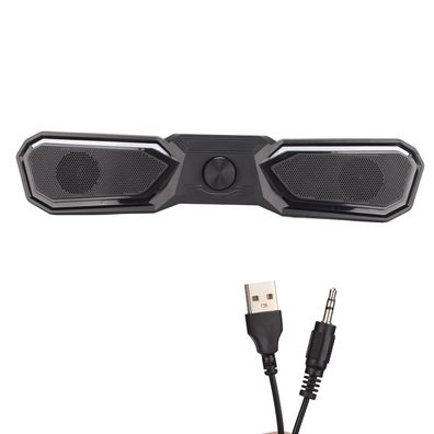 Schreibtischlautsprecher, USB-betriebene Stereo-Soundbar für kleine Computer