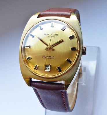 Schöne seltene Montresor Geneve ( Wempe ) Automatic 25Jew. Herren Vintage Armbanduhr