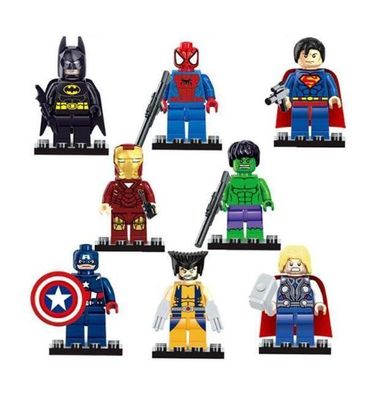 8pcs Marvel Superhelden Bausteine Mini Action Figuren Spielzeug Geschenke lego