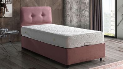 Bett Design Betten Luxus Polster Schlafzimmer Möbel Neu Modern Rosa 90x190