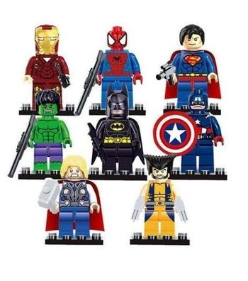 Marvel Superhelden Bausteine Mini Action Figuren Spielzeug Geschenke 8pcs
