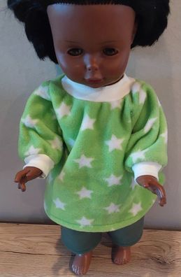 Fleece Pullover mit Sterne und Hose für Puppen in der Gr 45-50 cm