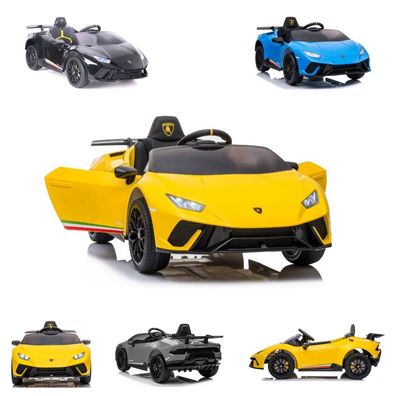 ES-Toys Kinder Elektroauto Lamborghini Huracan EVA-Reifen Scheinwerfer Bluetooth
