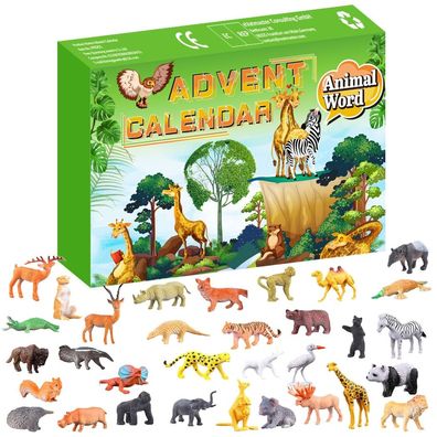 Countdown bis Weihnachten Blind Box Kinder Tierwelt Spielzeug Blind Box Geschenk