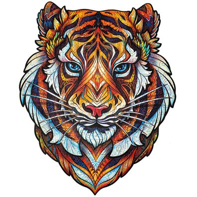 Unidragon Holzpuzzle Tier – Schöner Tiger – 181 Teile – Mittel 25 x 32 cm