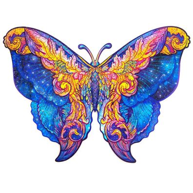 Unidragon Holzpuzzle Tier – Intergalaxie-Schmetterling – King-Size