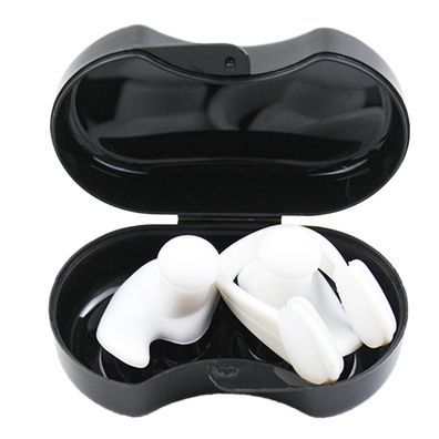 Nasenclip-Ohrstöpsel Black Box Set Swim zum Schutz von Ohren und Nase weiß