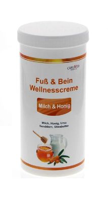 CareMed Wellnesscreme Milch & Honig 450ml ohne Dosierspender