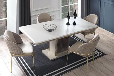 Luxus Esszimmer Set Esstisch 6x Stühle 7 tlg Modern Tisch Essgruppe