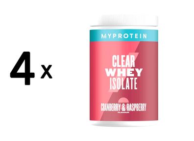 4 x Myprotein Clear Whey Protein (488g) Cranberry and Raspberry