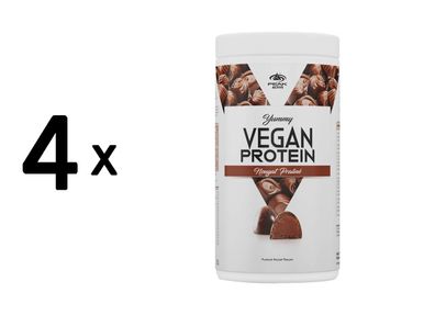 4 x Peak Yummy Vegan Protein (450g) Nougat Praliné