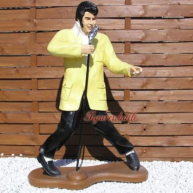 Rock ´N´ Roll Figur Statue Diner 50s RockNRoll Deko Fan Mikrofon Rockabilly neu
