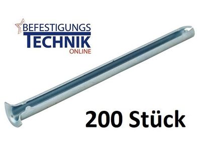 200 Expressnägel 6,0x80mm Blitzdübel Blitzanker Blitznagel Schlagdübel