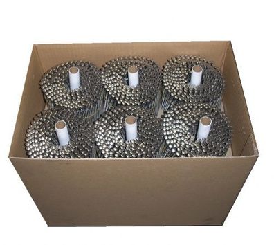 Coilnägel 2,8x50mm Ring rostfrei Edelstahl Linsenkopf für 16° Coilnagler 6,0M