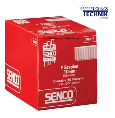 Senco F Heftklammern F06BAA 10mm verzinkt für SFT10XP-F Bostitch Klammerzange P51-5B