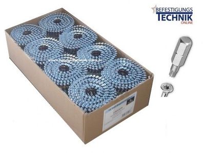 3,5x80mm TX20 verzinkt 16° Nagelschrauben draht für Coilnagler Paslode Bostitch