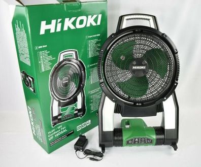 HiKOKI Akku-Ventilator UF18DSA LL0Z Mobiler 18 V Hybrid-Ventilator mit LED-Licht