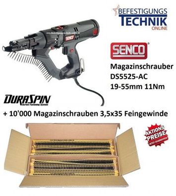 Senco Magazinschrauber DS5525-AC DuraSpin + Magazinschrauben 3,5x35mm Fein