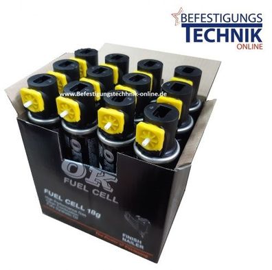12x OK Gaskartuschen 18g 30ml mini Gas Fuell Cell für Paslode BeA Hikoki Tjep Makita