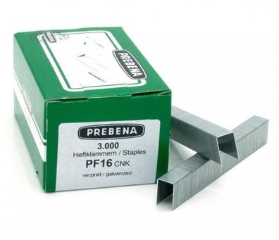 Klammern verzinkt 11/16mm für Prebena PF016CNK DNPF16 KL-35