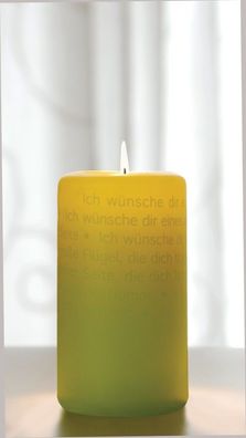 Wortlichtkerze Sinntexte Leuchtende Wünsche ZUR GEBURT - Bulla Design