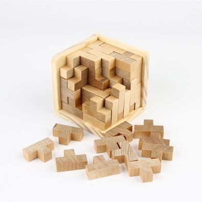 Originales 3D-Denkspiel aus Holz, geniale Fähigkeiten