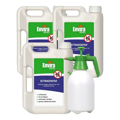 ENVIRA Bettwanzenspray 3 X 2L + 2L Drucksprüher