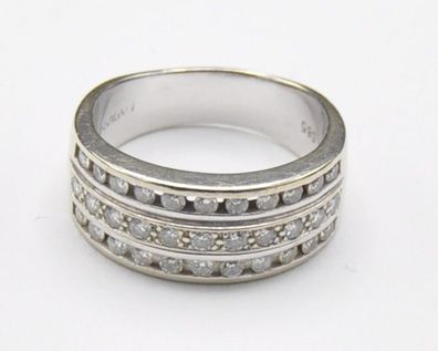 Weißgold Bandring Ring 33x Diamant 1.00 Carat 585 Gold
