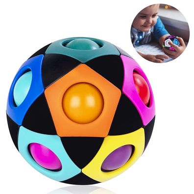 Regenbogenball-Zauberspielzeug-Puzzle. Magisches Regenbogenball-Puzzle