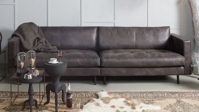 Sofa Rodeo "Classic" 3-Sitzer - Leder Black